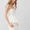 Whisper Strapless Peplum Top