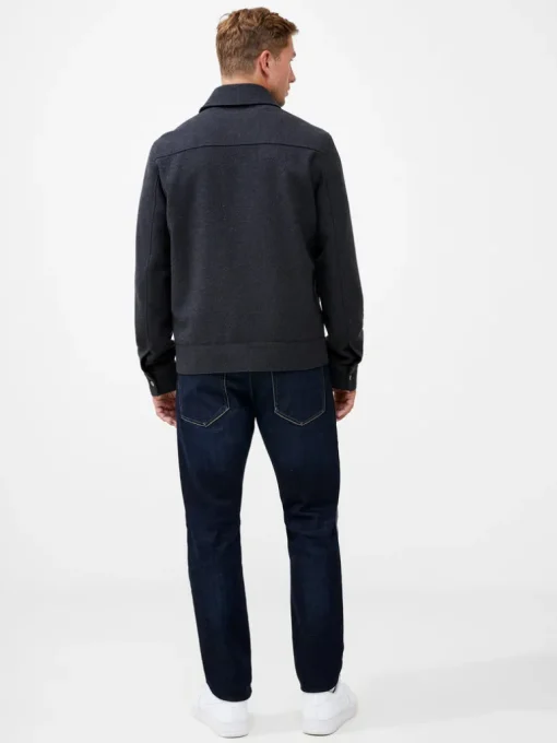 Wool Blend Blouson Coat