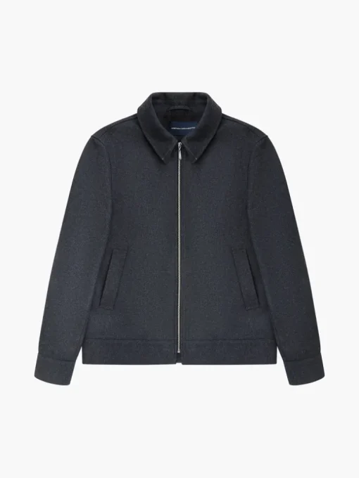 Wool Blend Blouson Coat