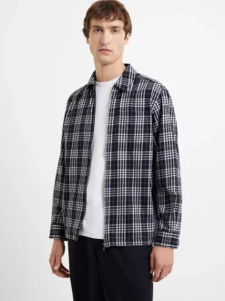 Zip Through Relaxed Pendine Check Shirt